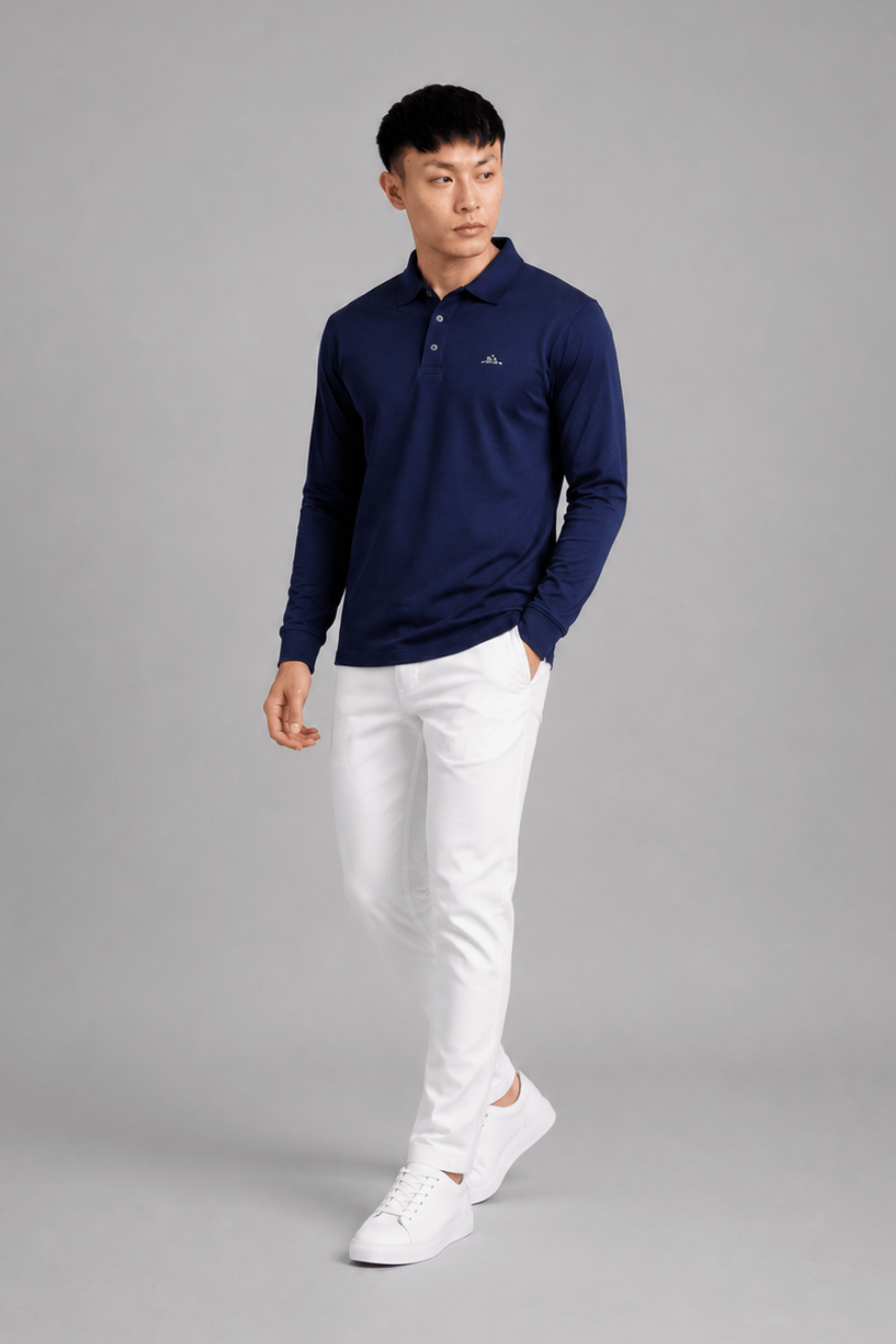 Navy Full Sleeve Polo