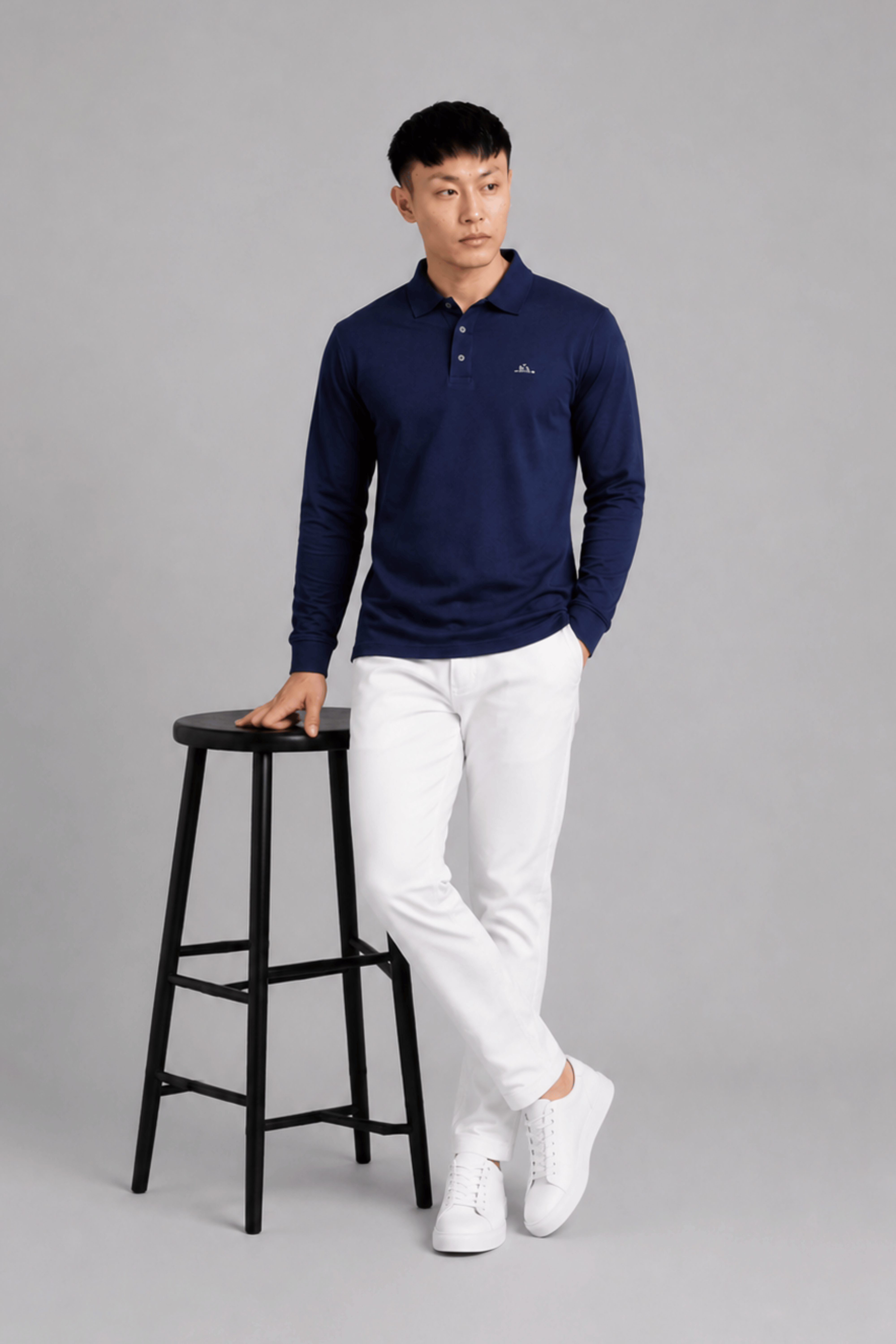 Navy Full Sleeve Polo
