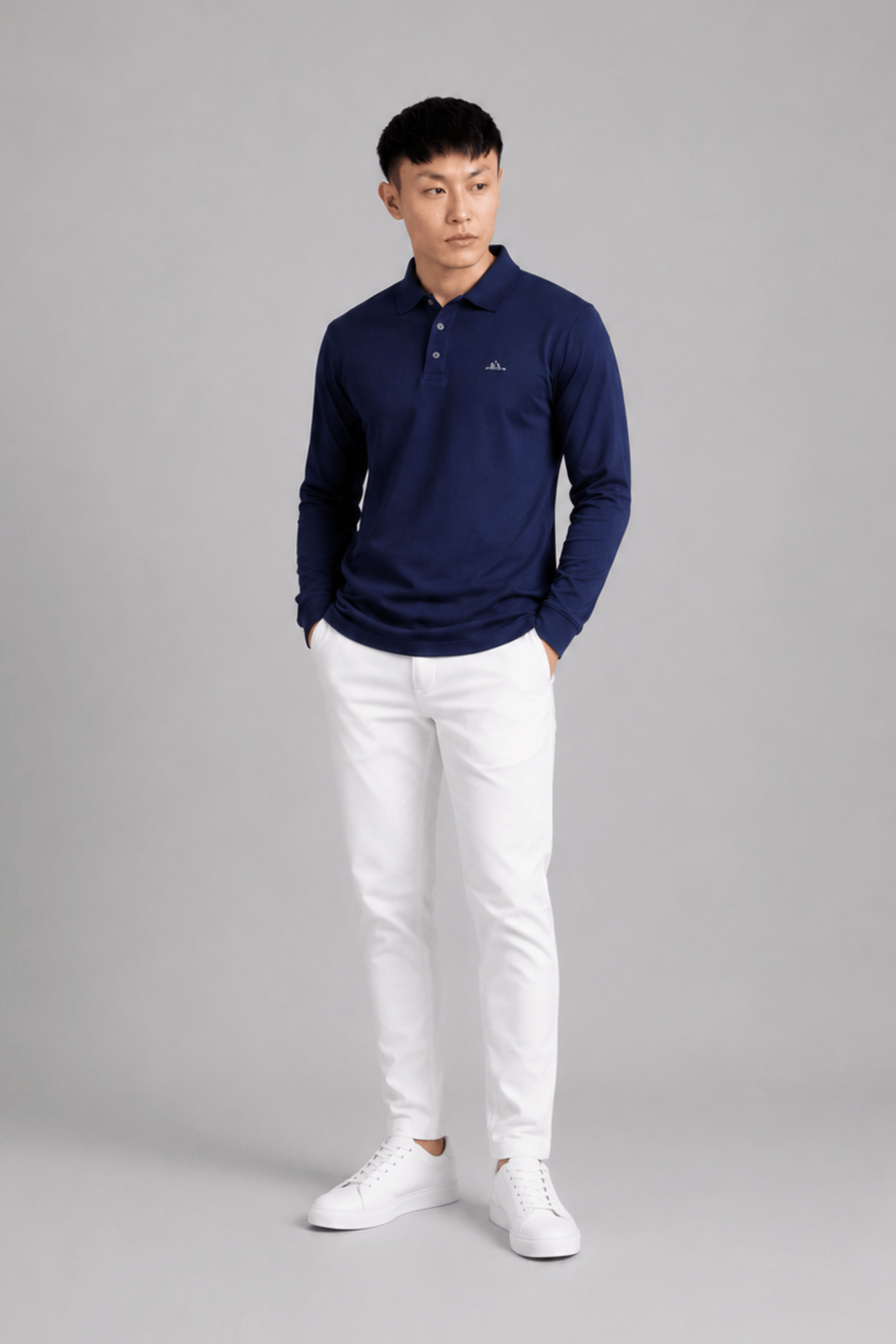 Navy Full Sleeve Polo