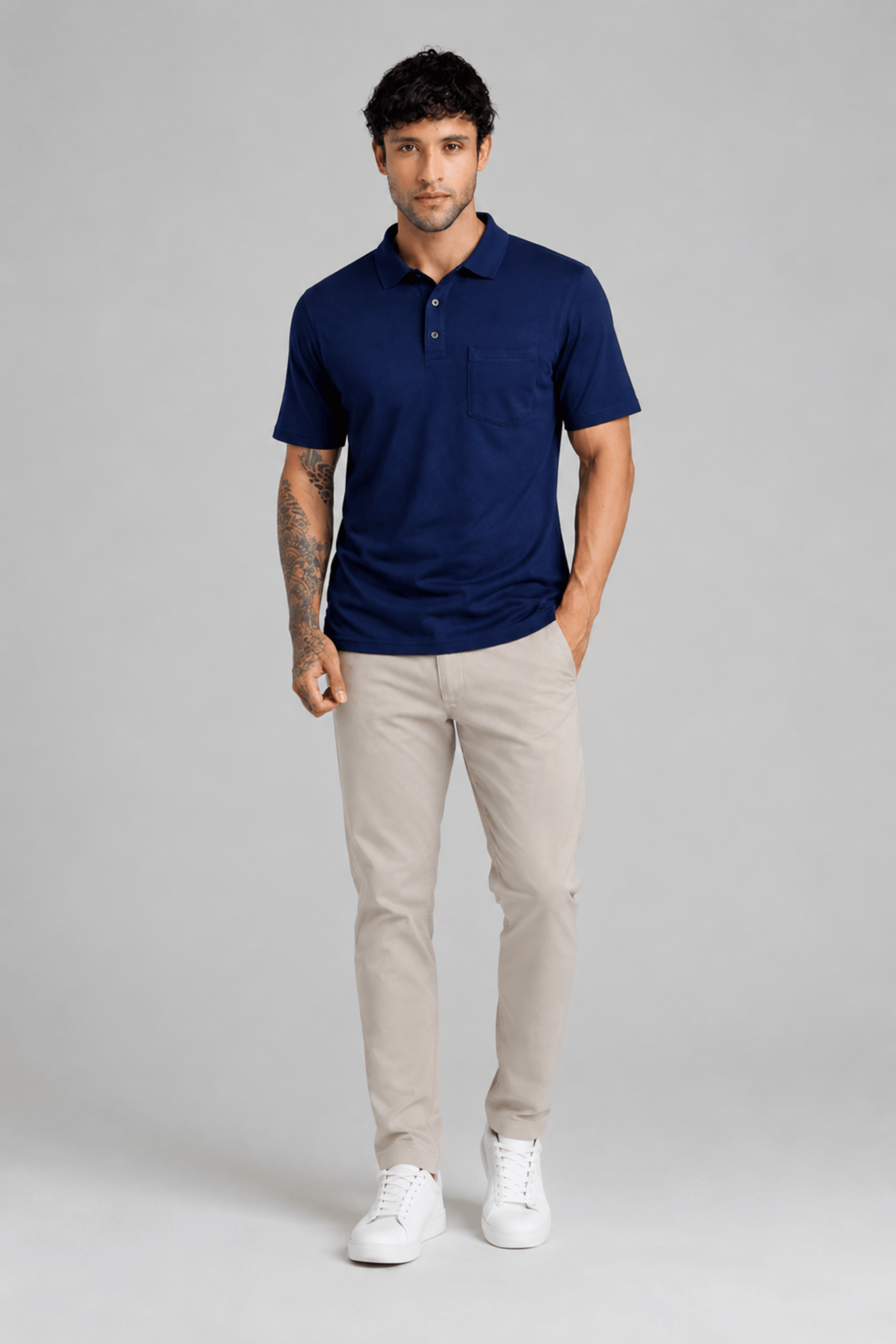 Navy Pocket Polo