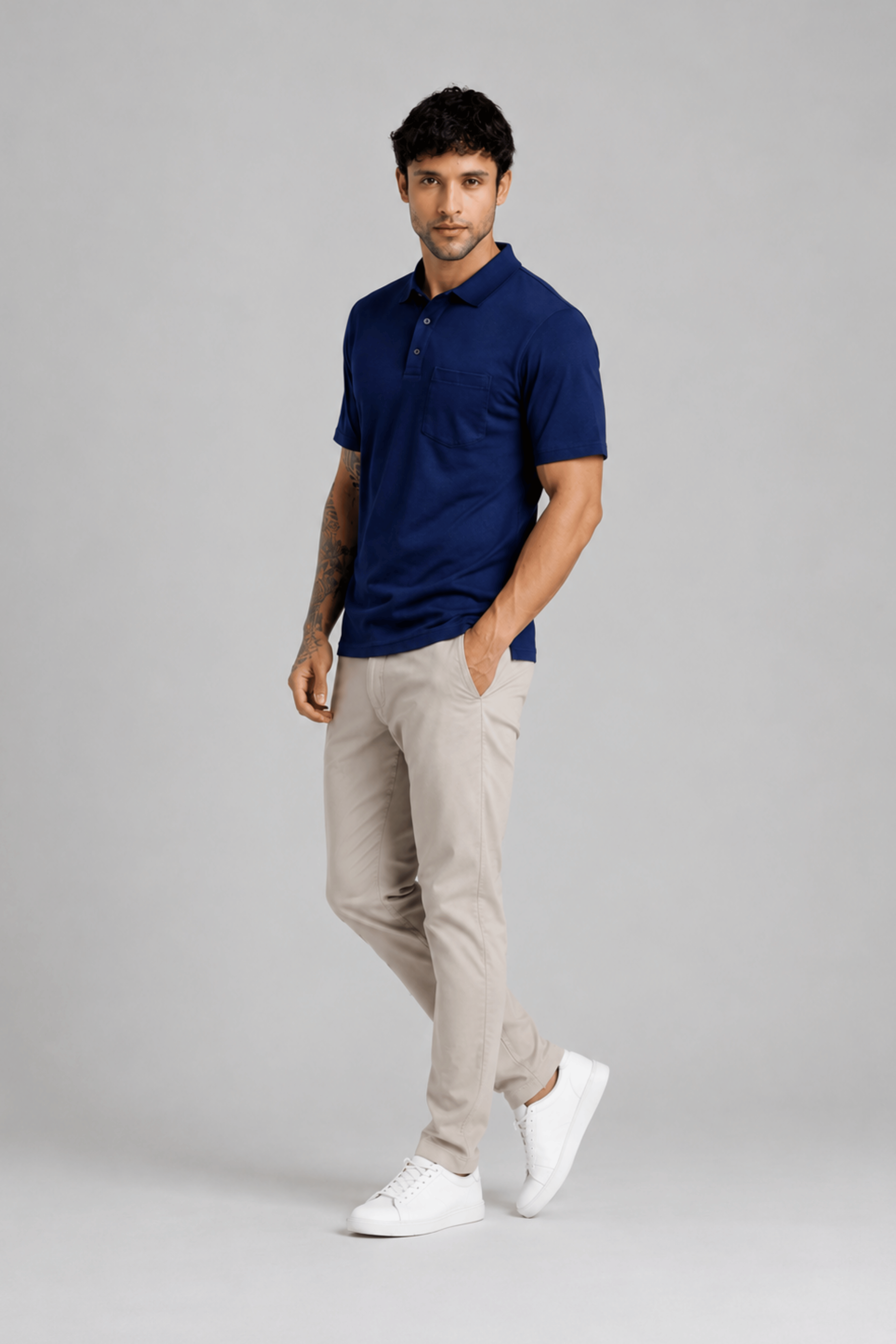 Navy Pocket Polo