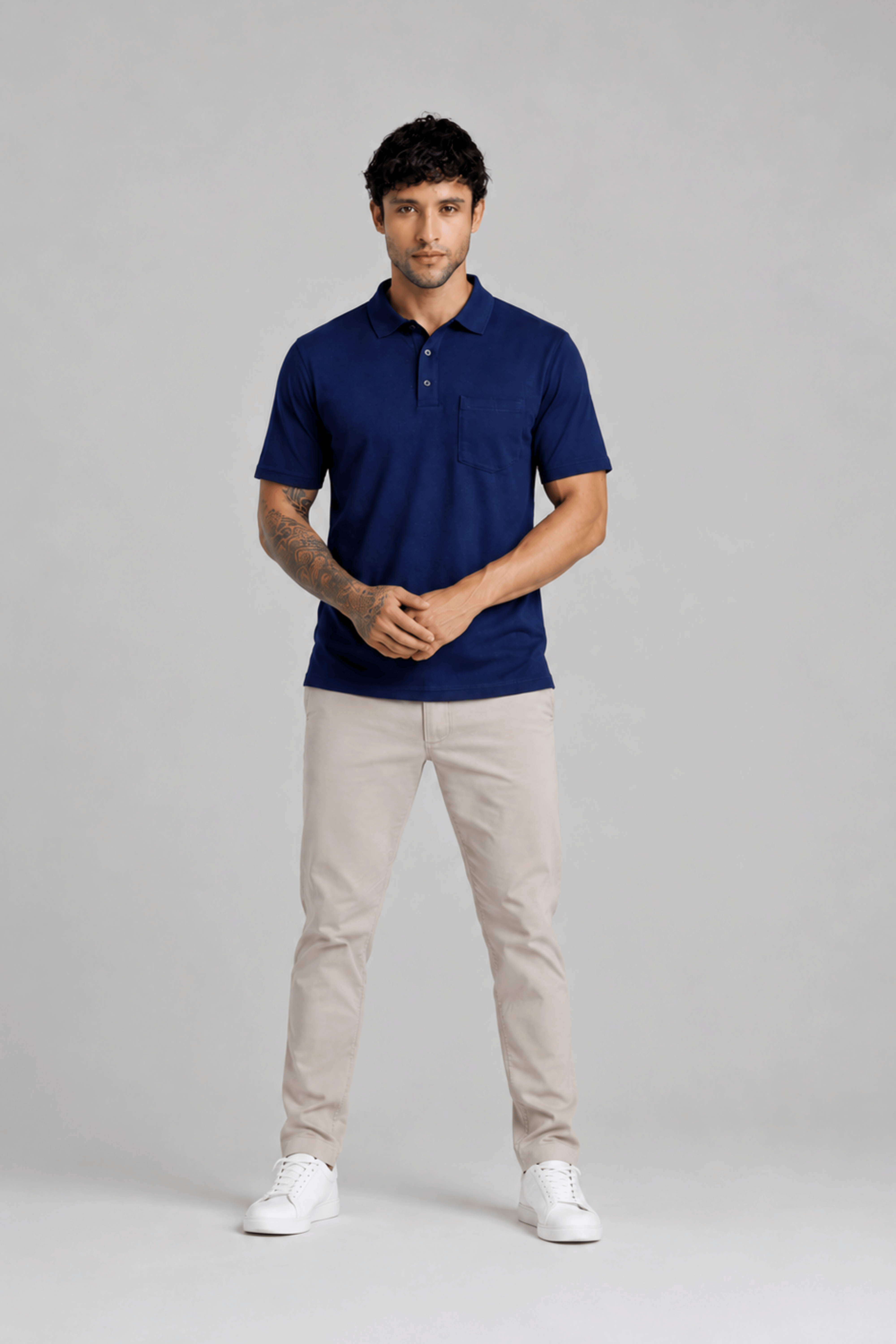 Navy Pocket Polo