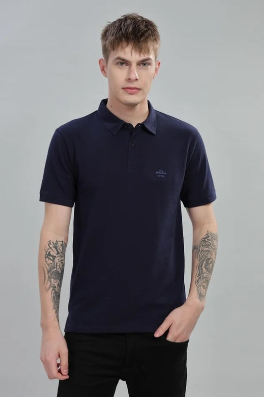 Navy polo – Pure cotton