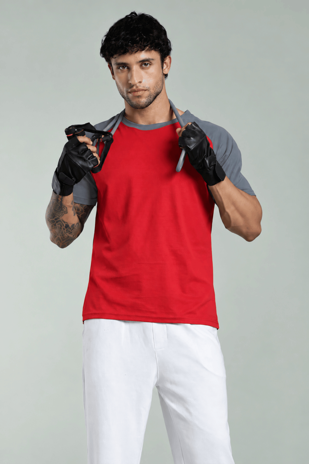 Red & Steel Grey – Activewear