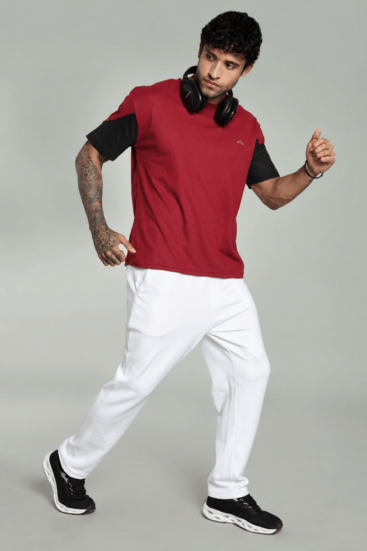 Wine Red & Black - Activewear