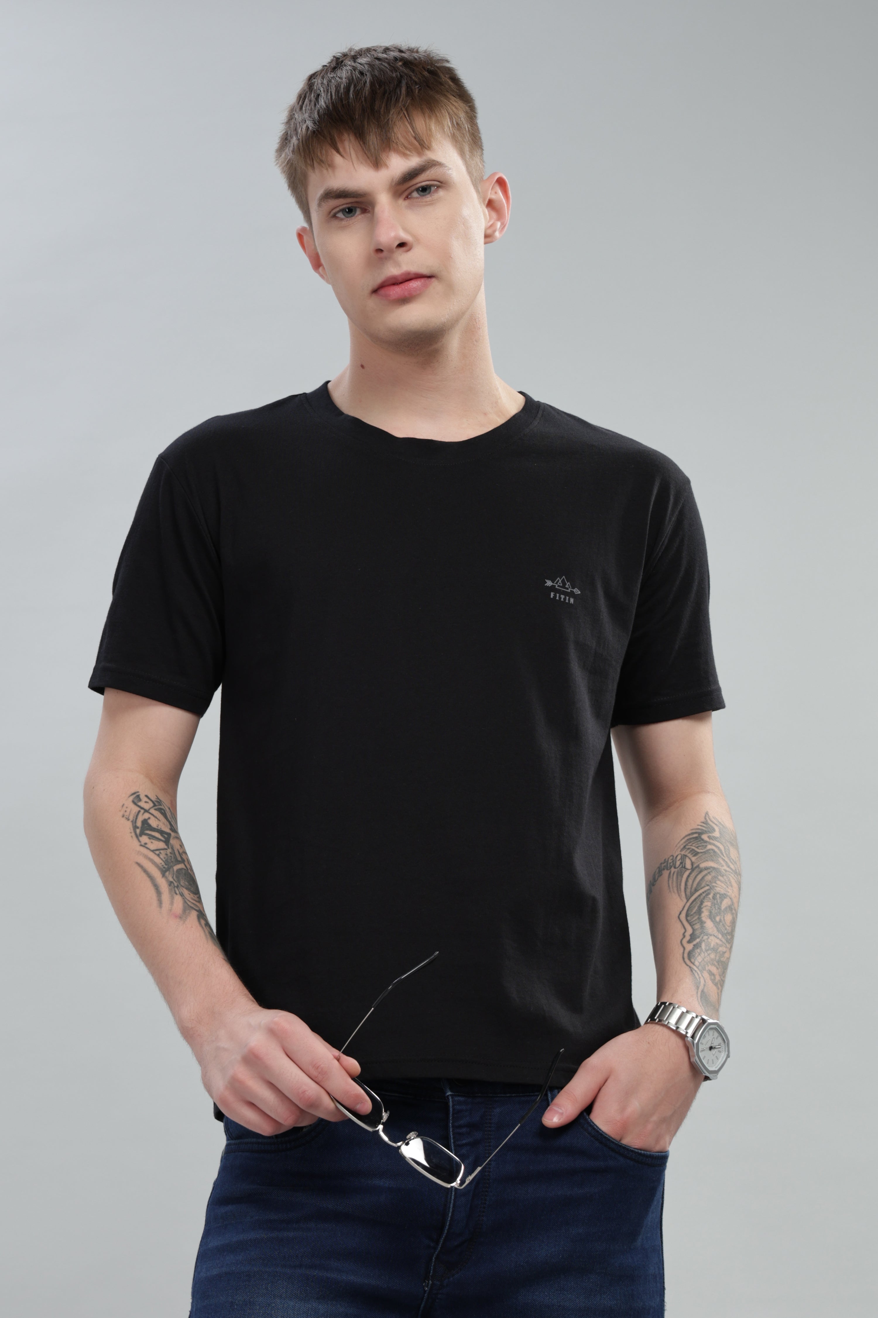 Black Plain T-Shirt