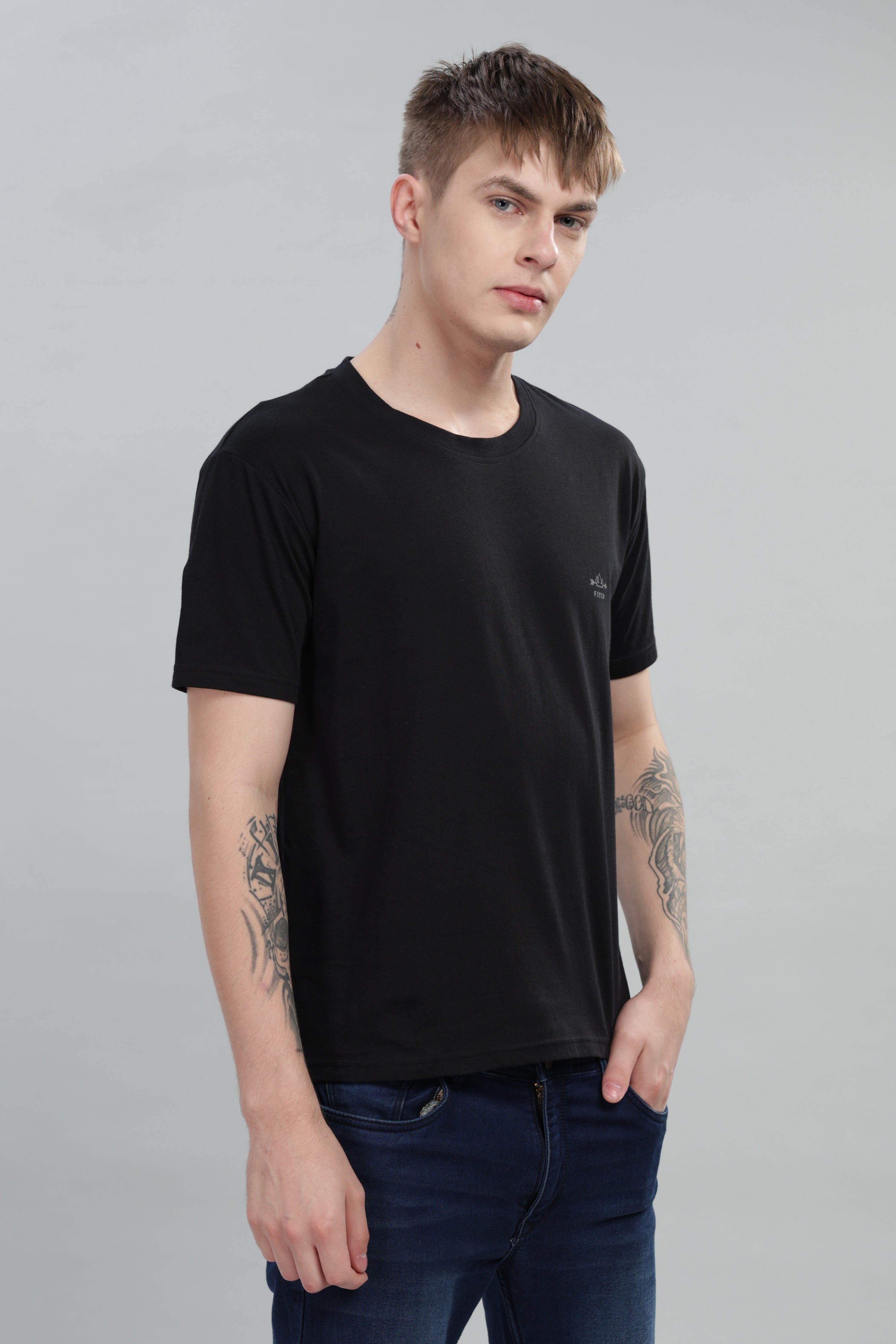 Black Plain T-Shirt