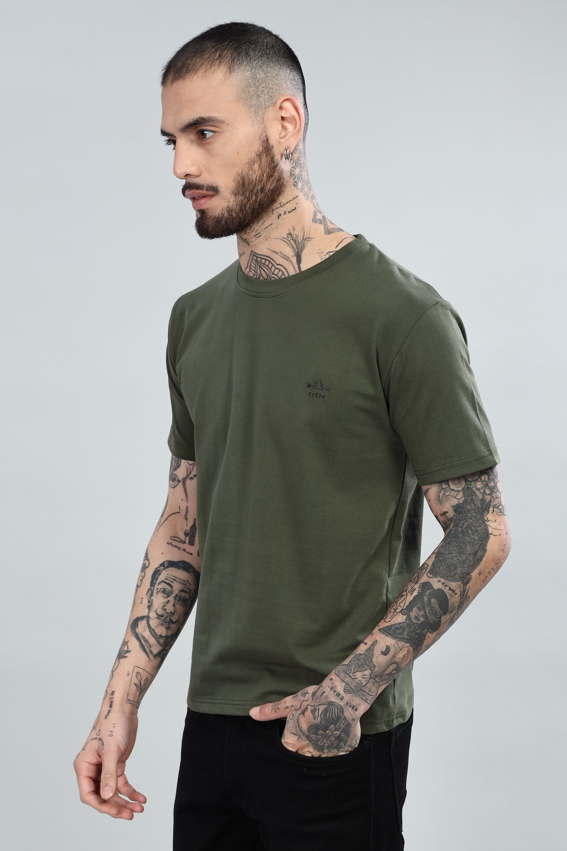 Olive Plain T-Shirt