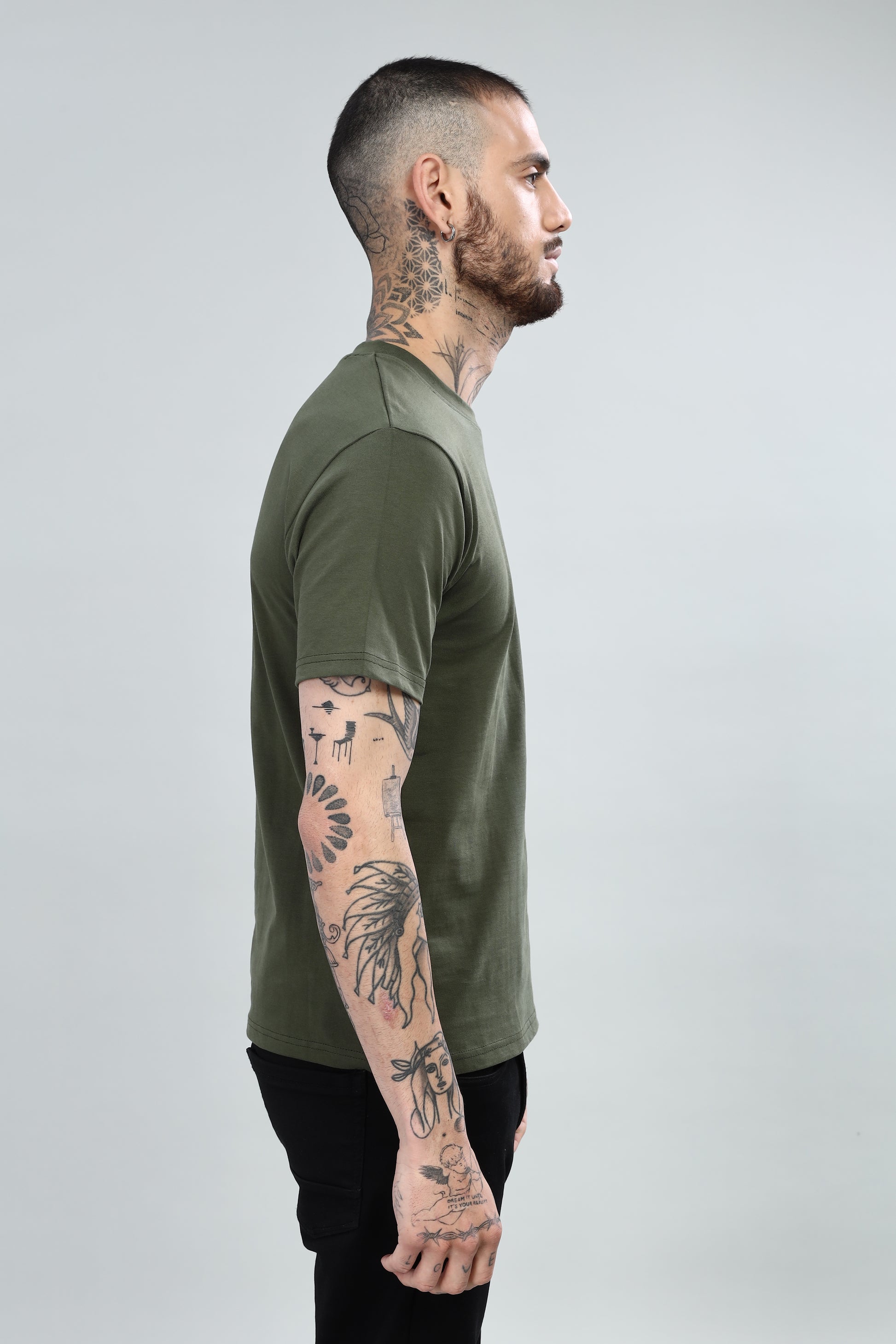Olive Plain T-Shirt
