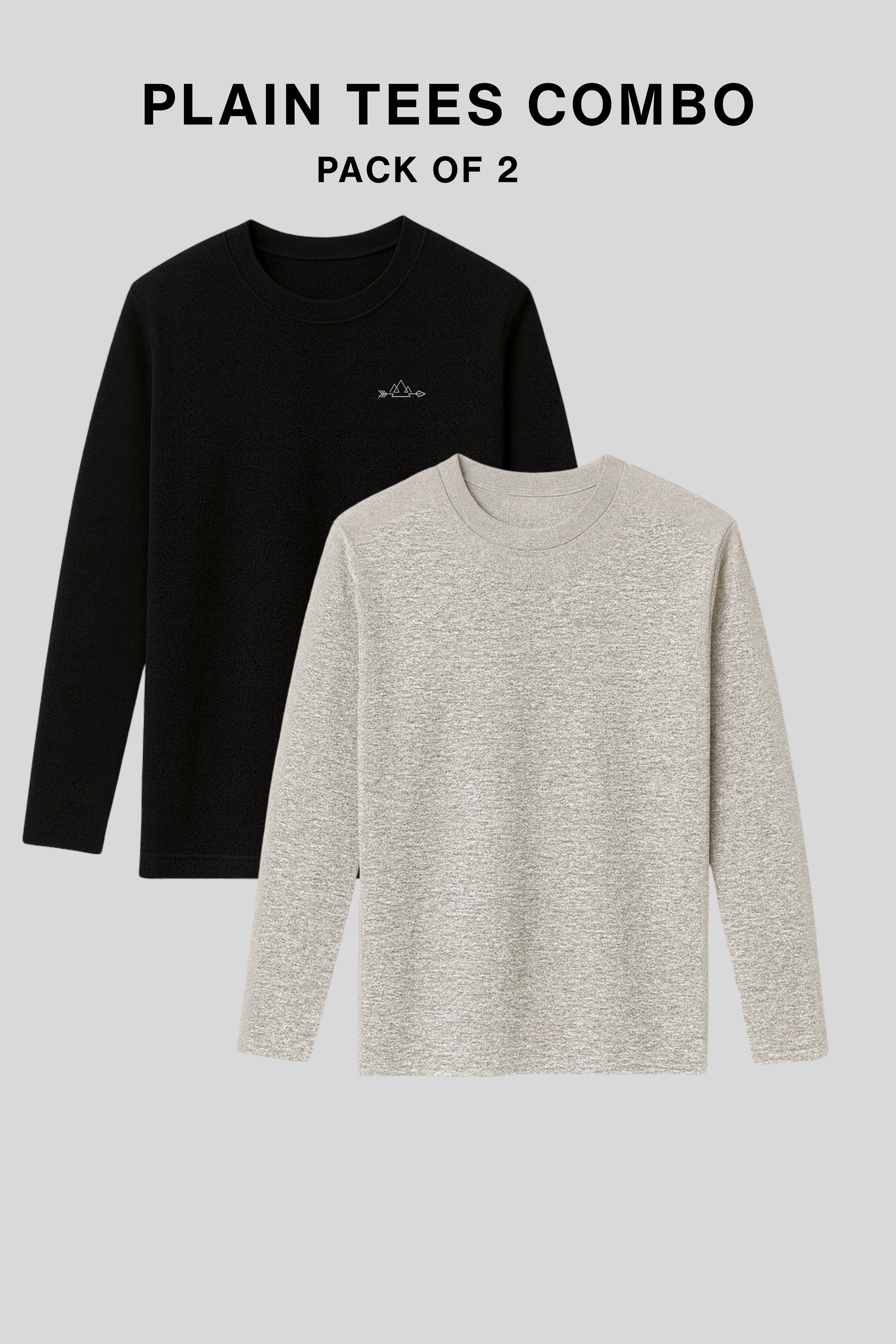 Urban Plain full sleeve tees - FS (Pack of 2)