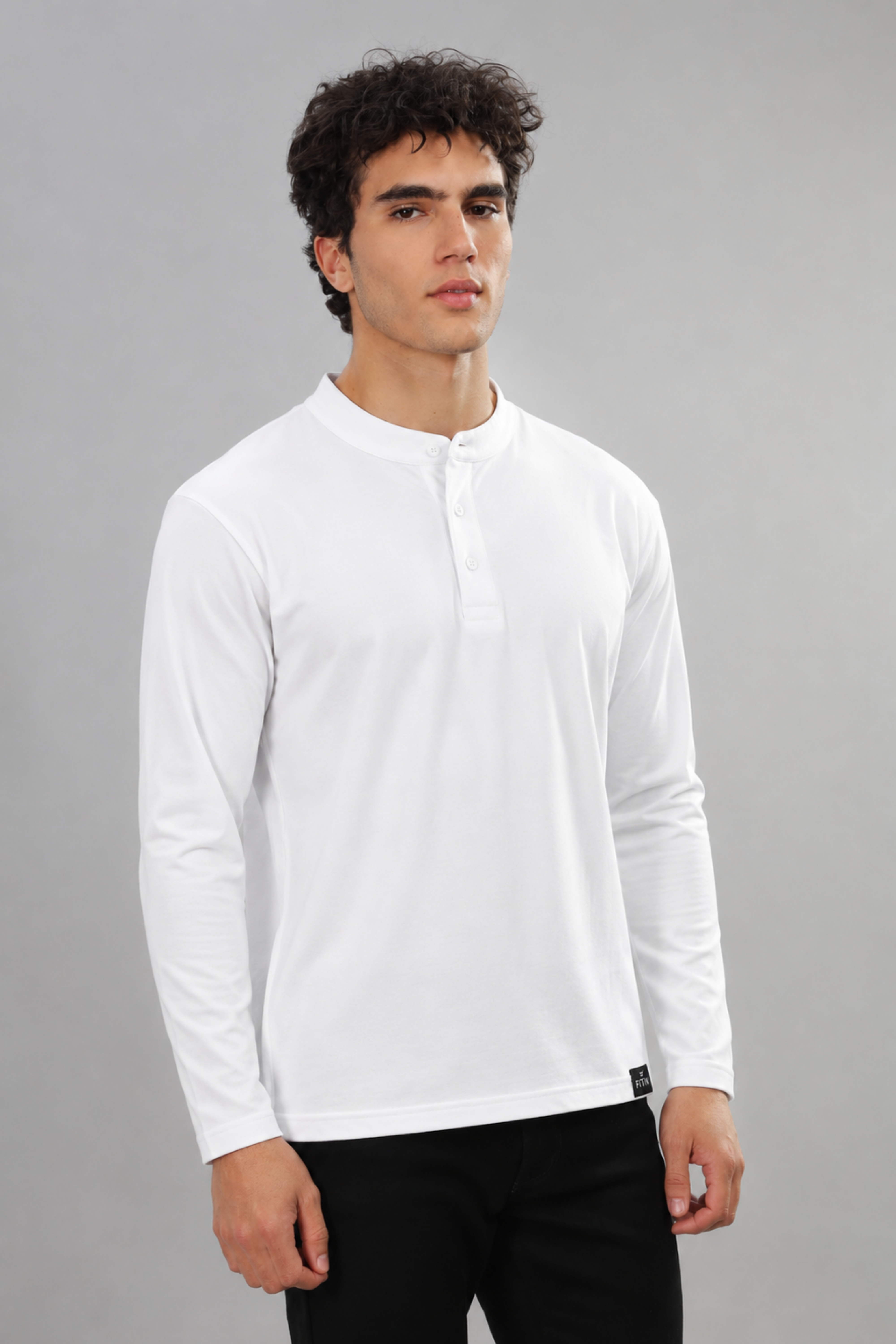 White Henly Neck T-Shirt