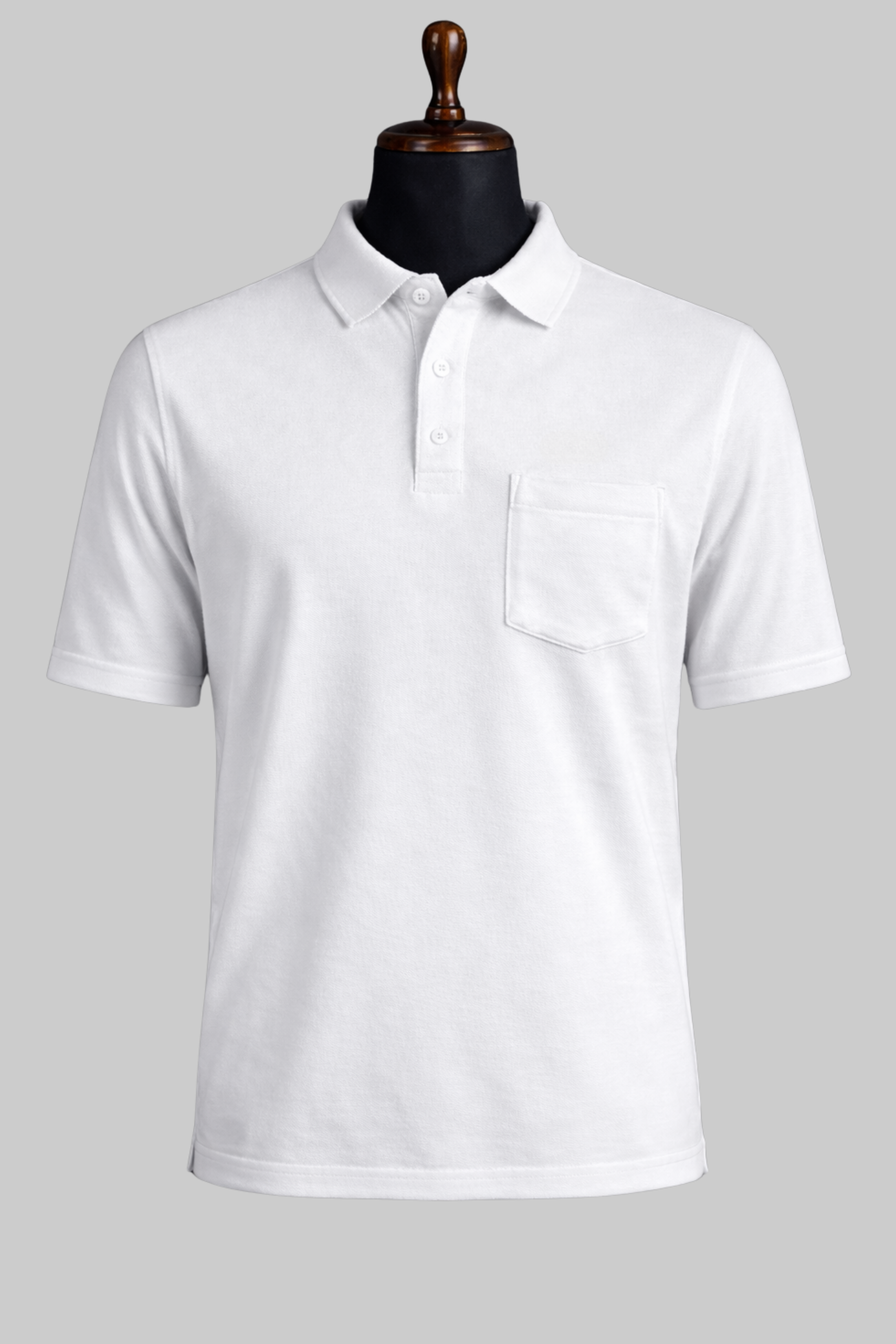 White Pocket Polo