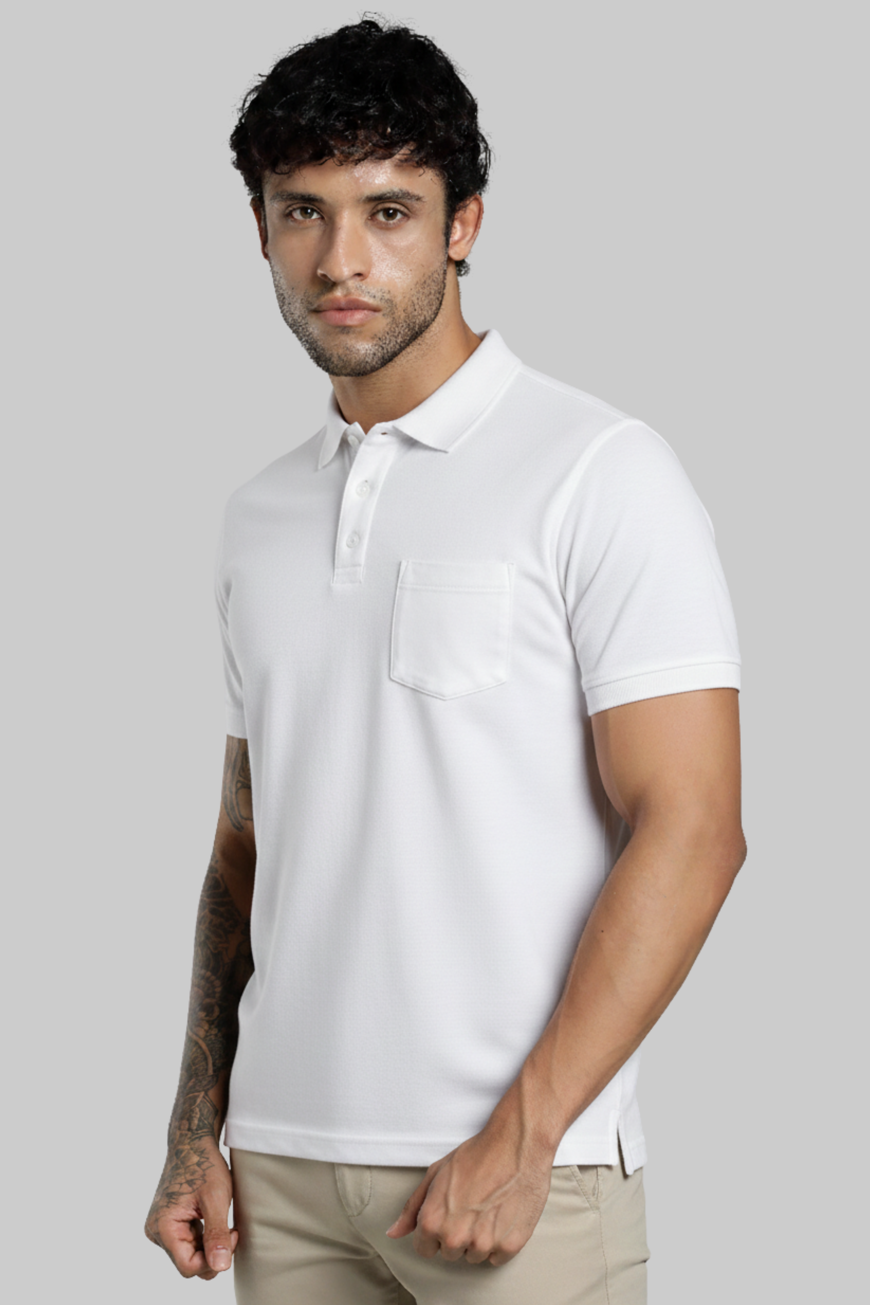 White Pocket Polo
