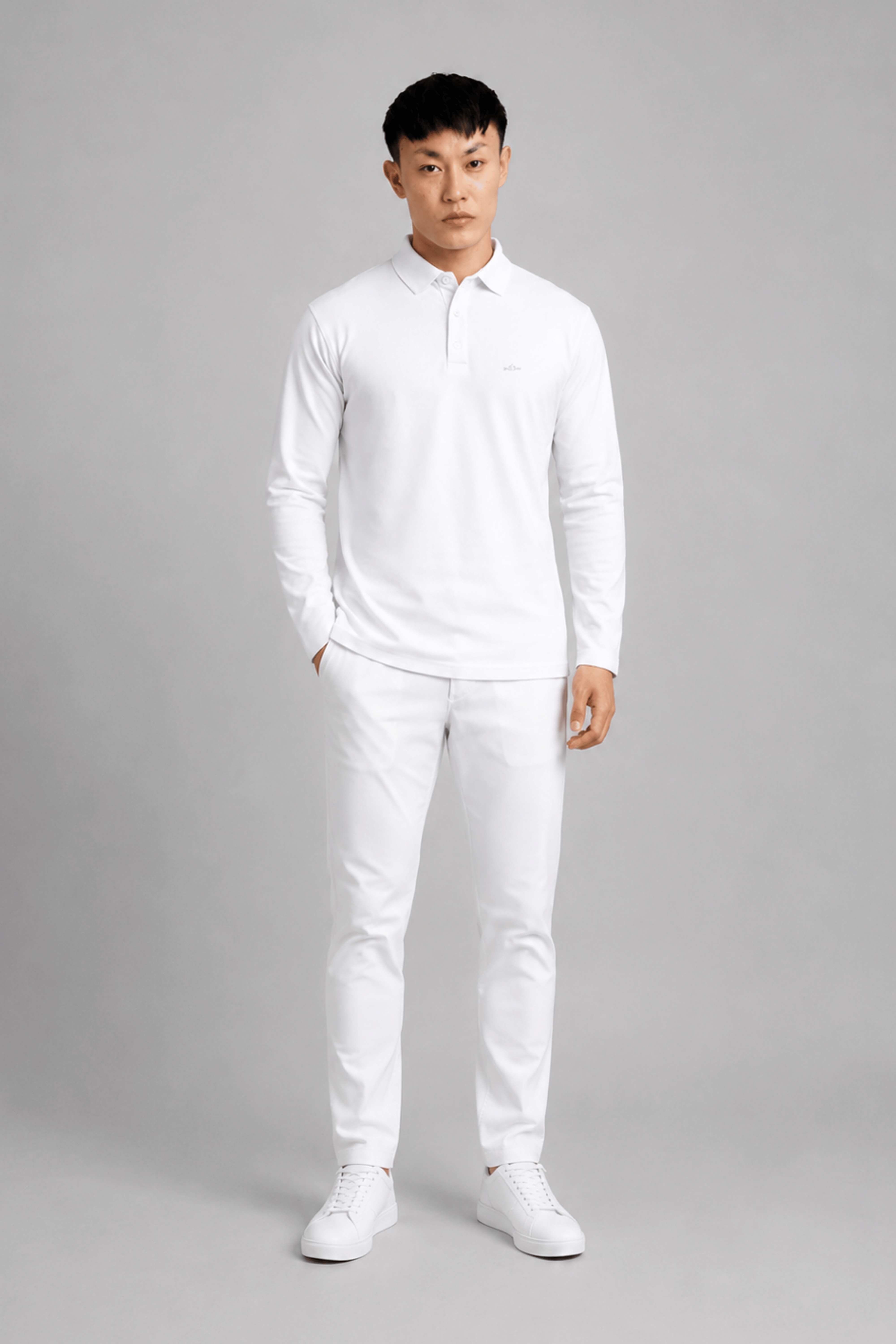 White Full Sleeve Polo
