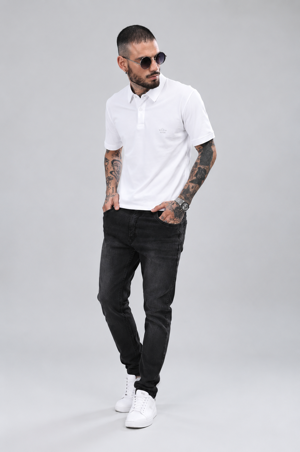 White Daily Wear Polo T-Shirt