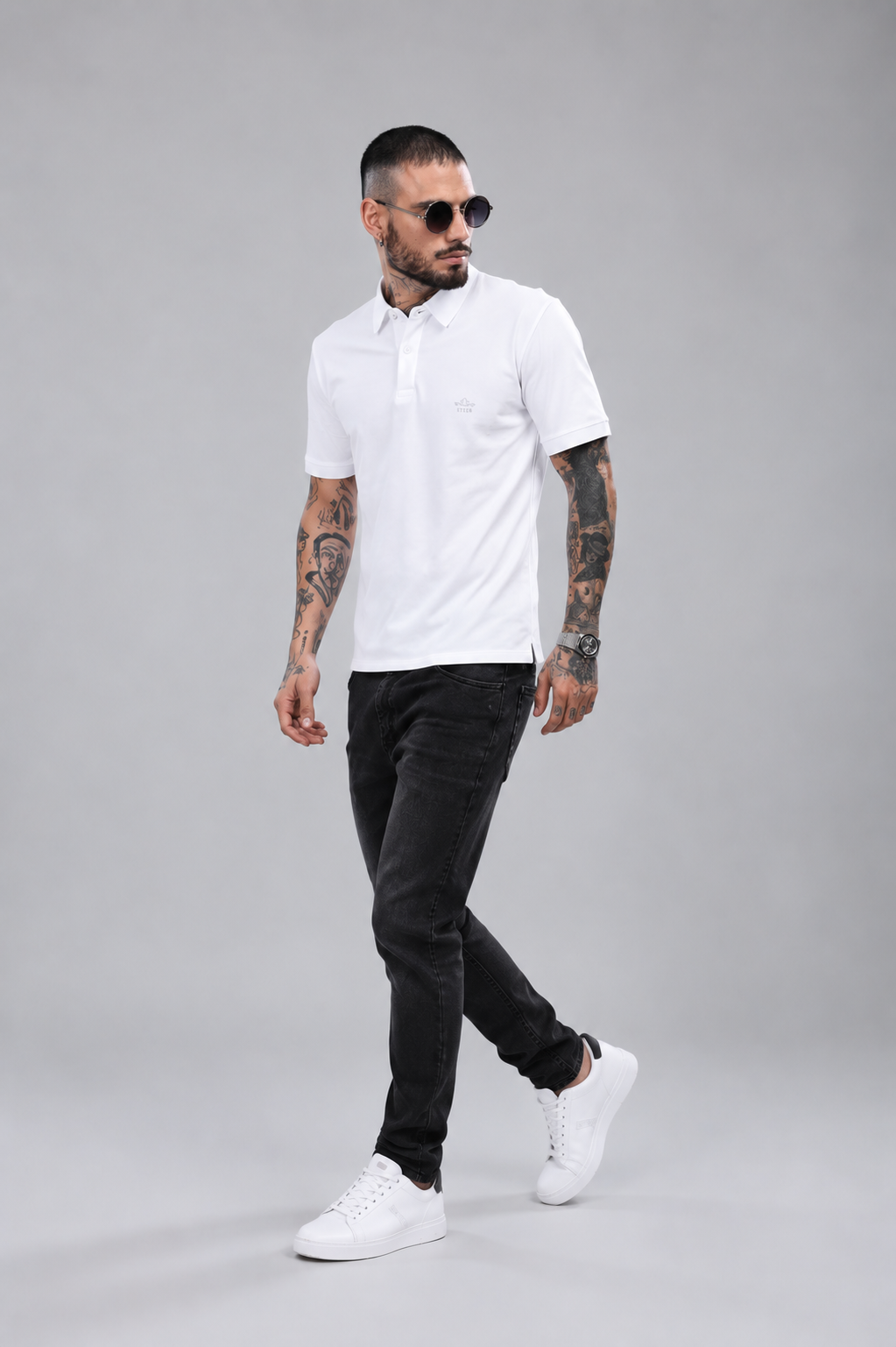 White Daily Wear Polo T-Shirt