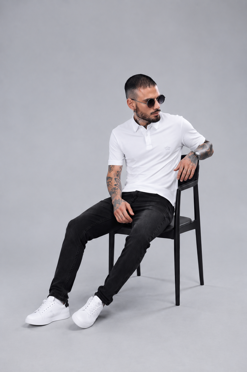 White Daily Wear Polo T-Shirt