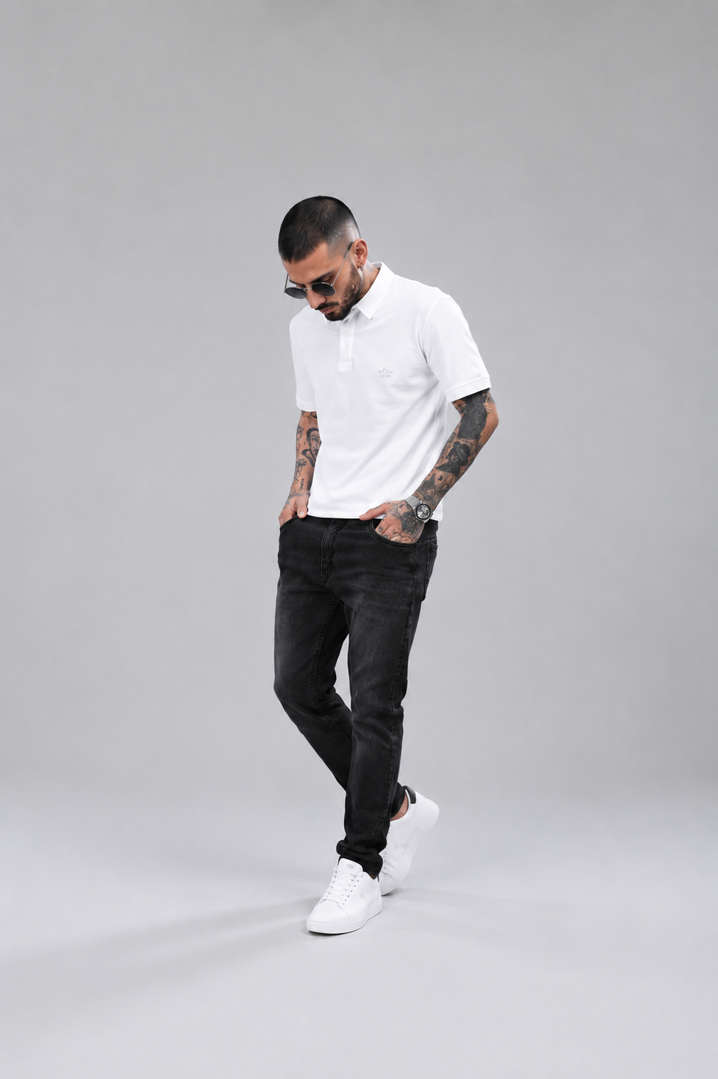 White Daily Wear Polo T-Shirt
