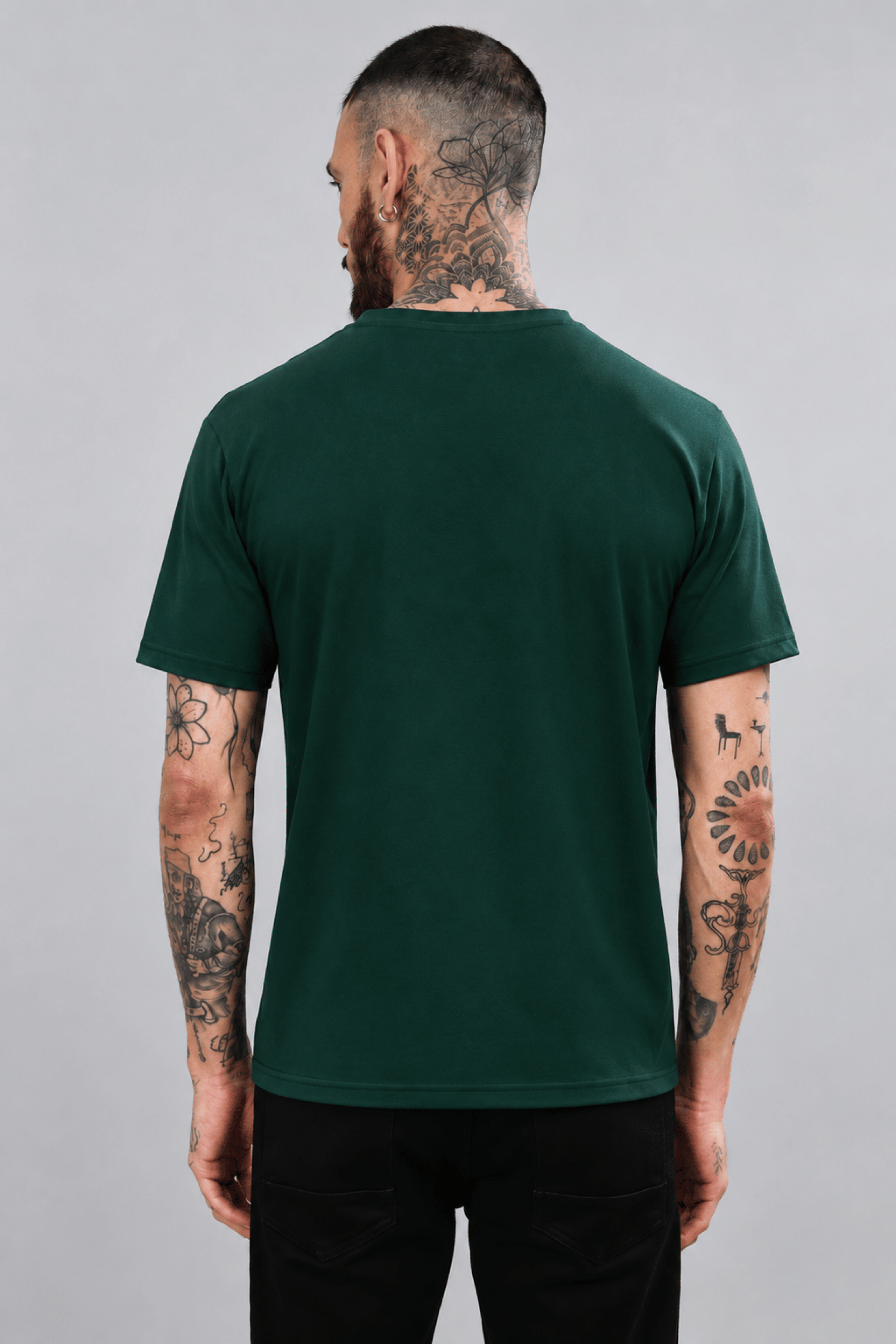 Bottle Green Plain Tee