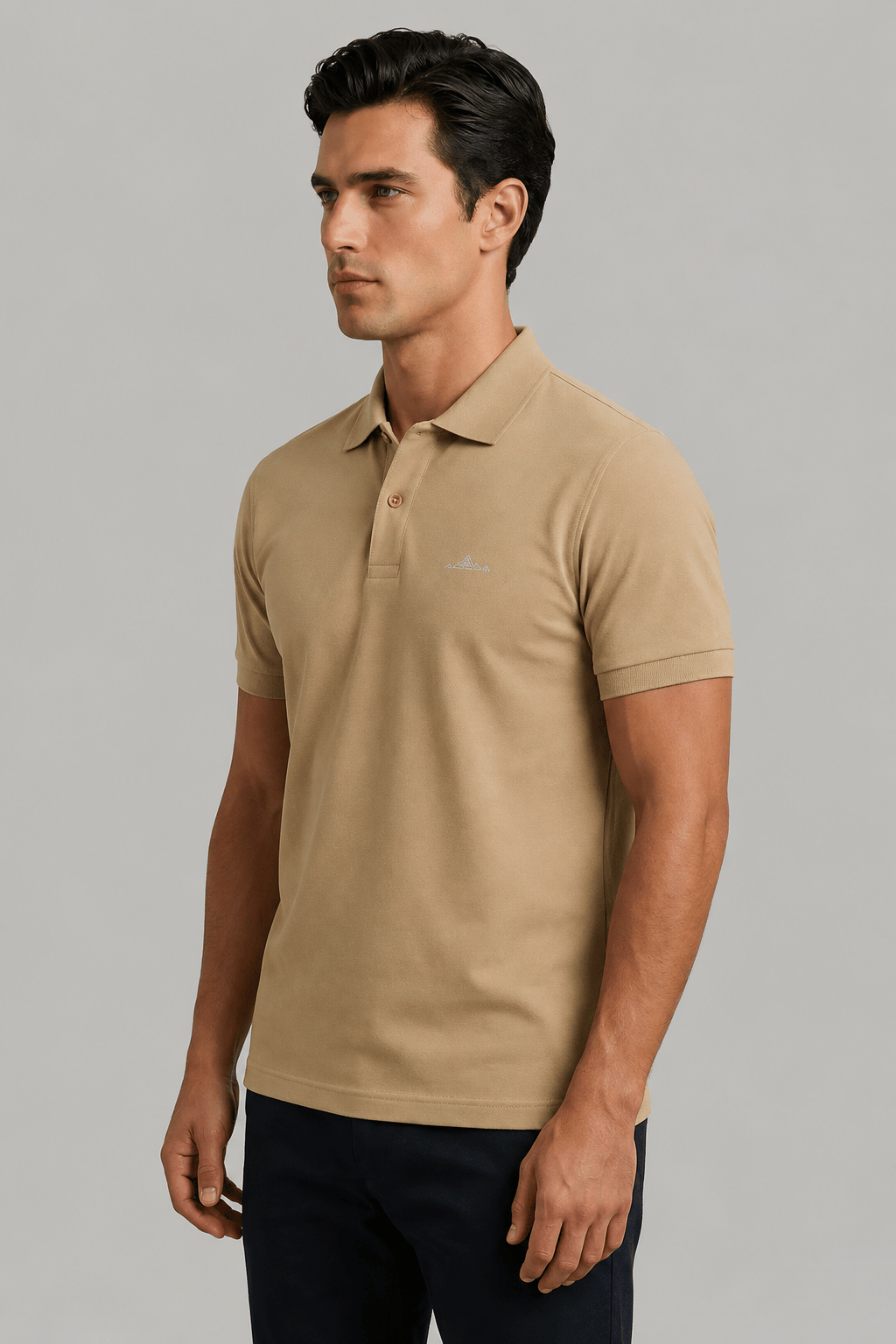 Camel Brown Daily Wear Polo T-Shirt