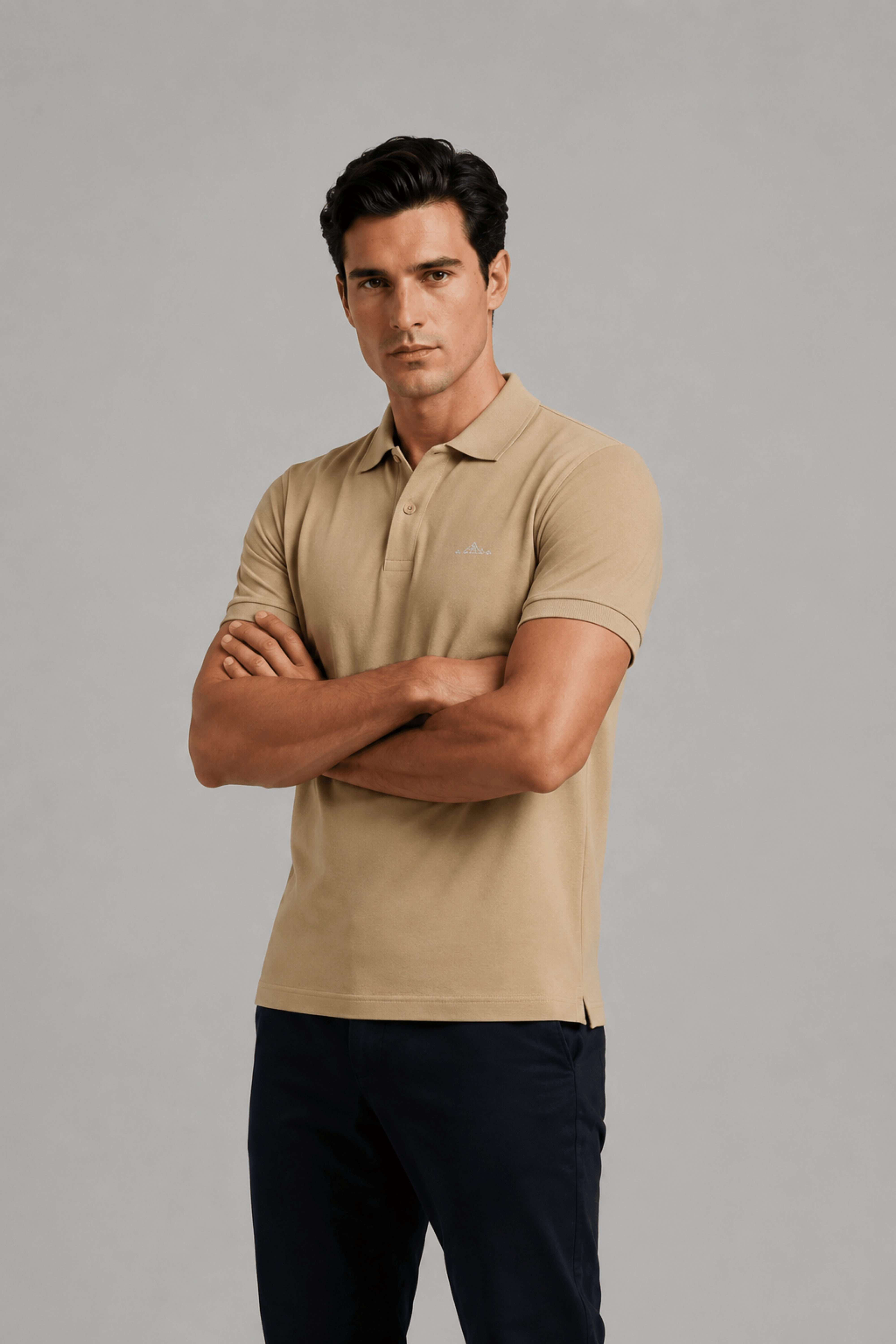 Camel Brown Daily Wear Polo T-Shirt