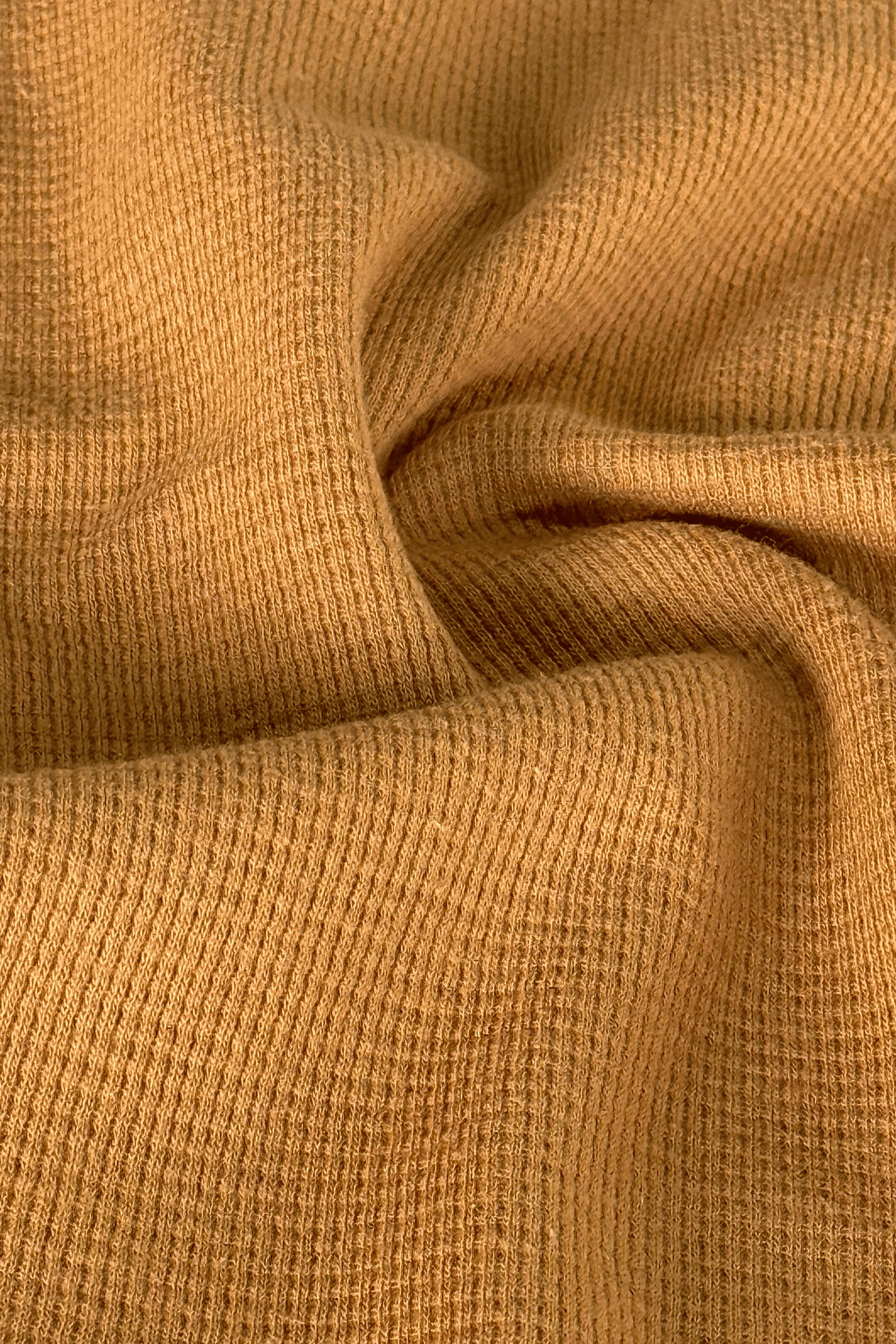 Camel Textured Full Sleeve Tee