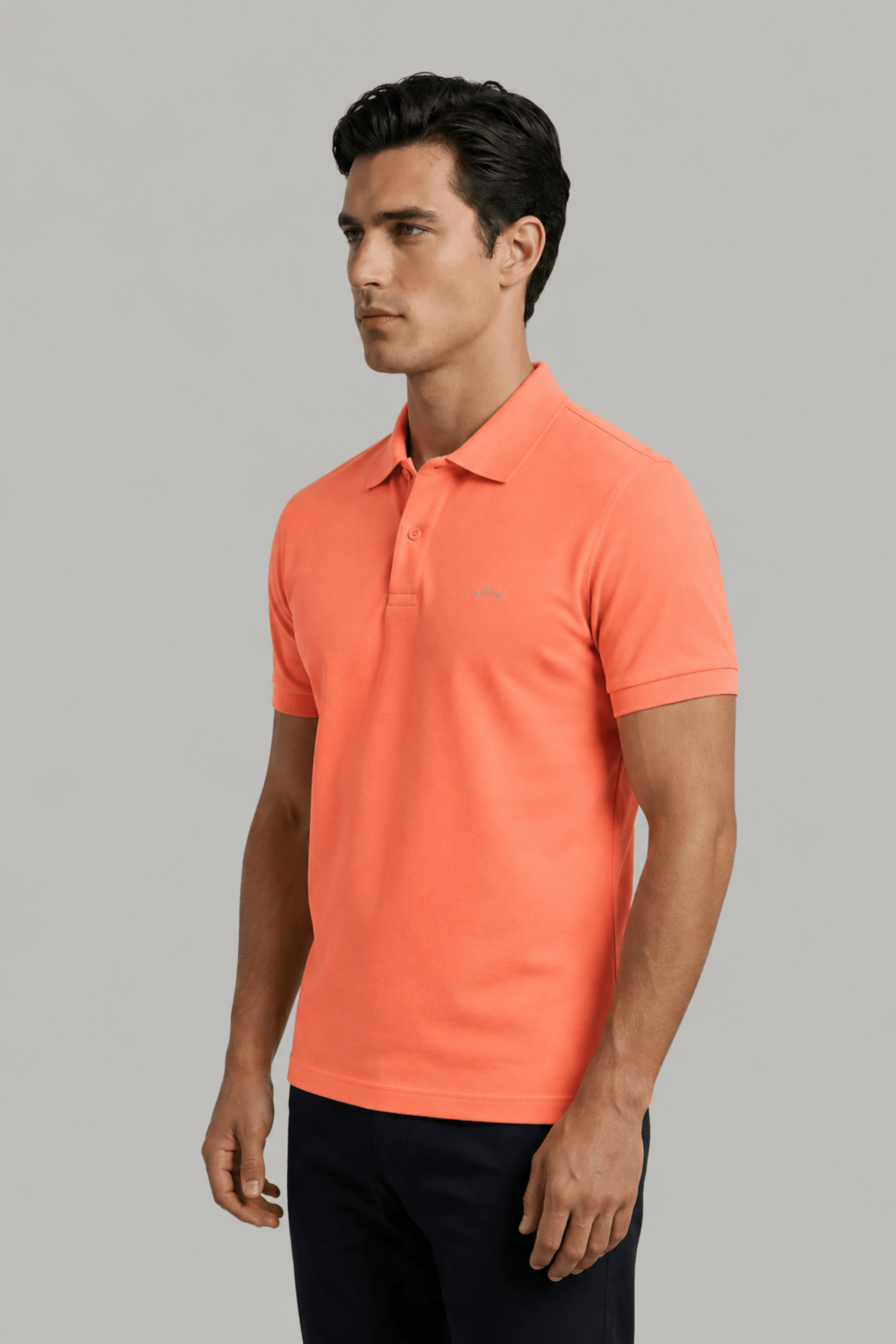 Coral Orange Daily Wear Polo T-Shirt