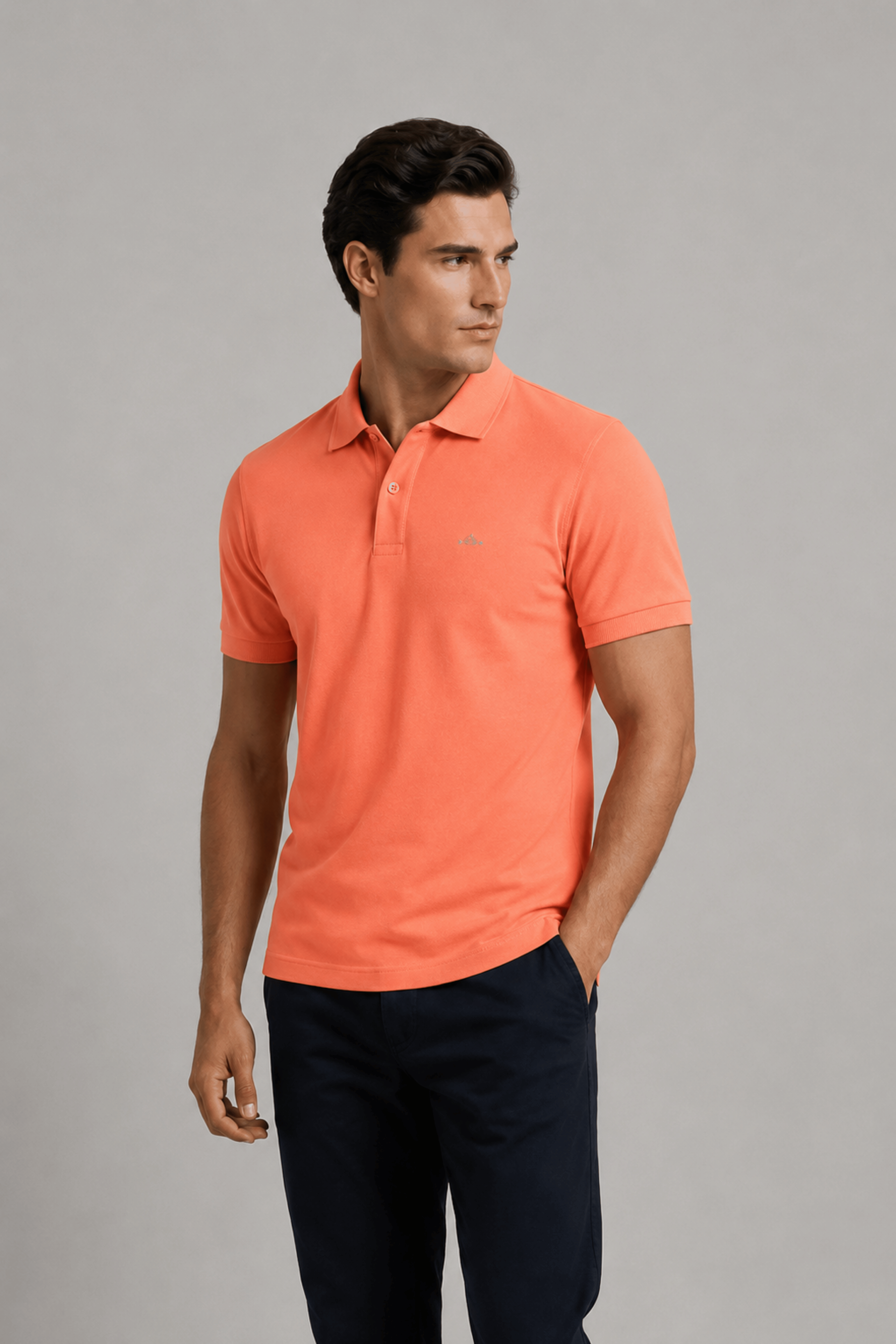 Coral Orange Daily Wear Polo T-Shirt