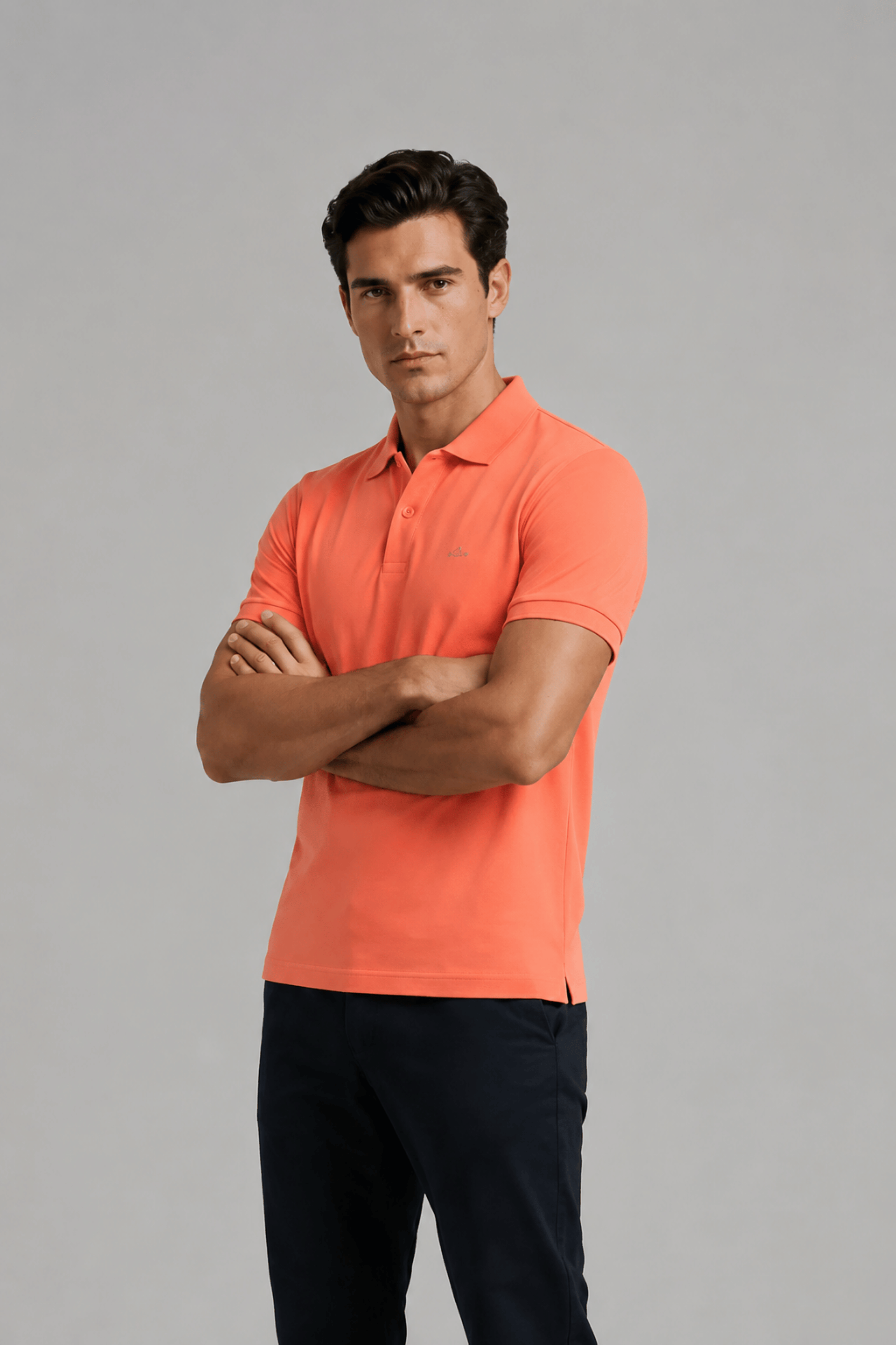Coral Orange Daily Wear Polo T-Shirt