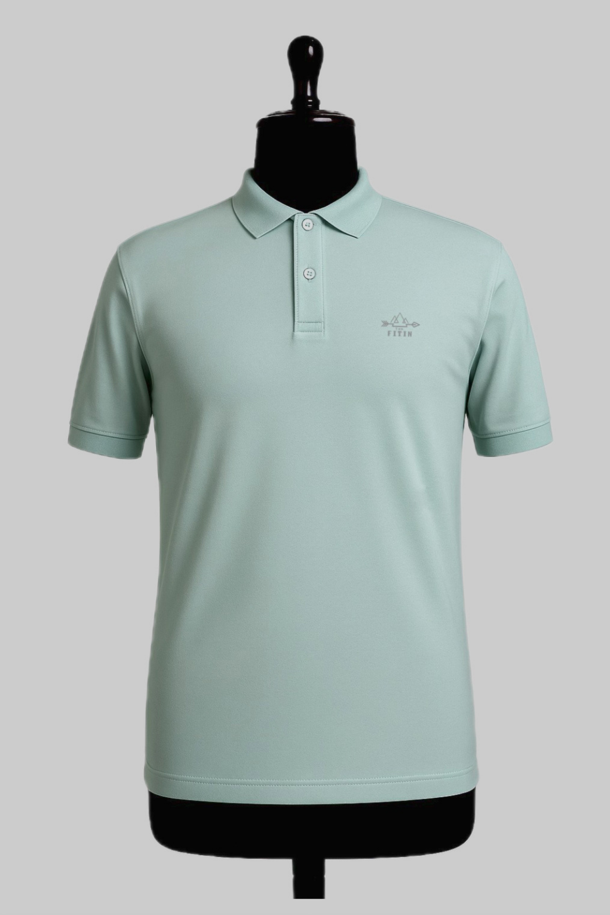 Ice Blue Daily Wear Polo T-Shirt