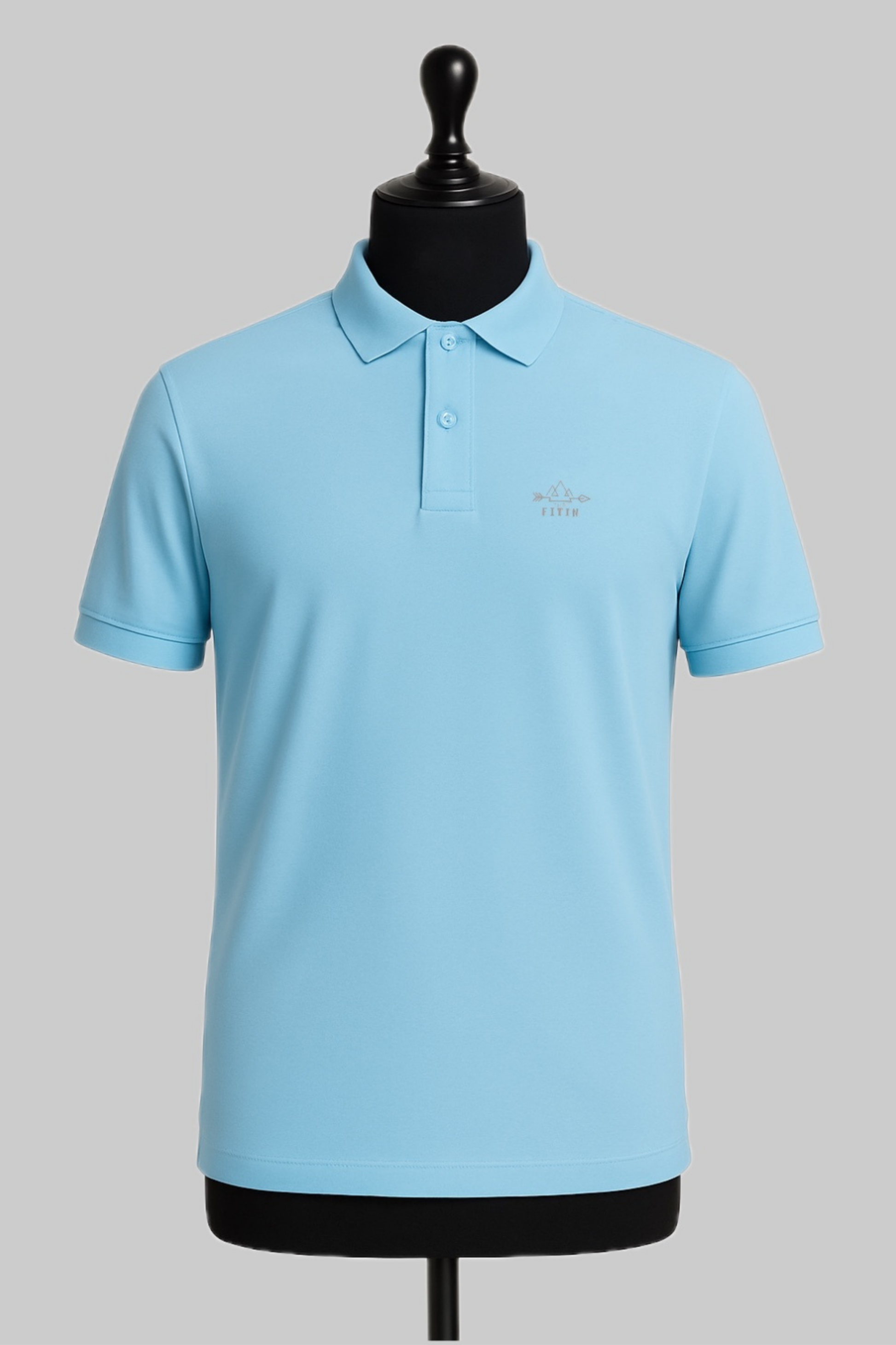 Light Blue Daily Wear Polo T-Shirt