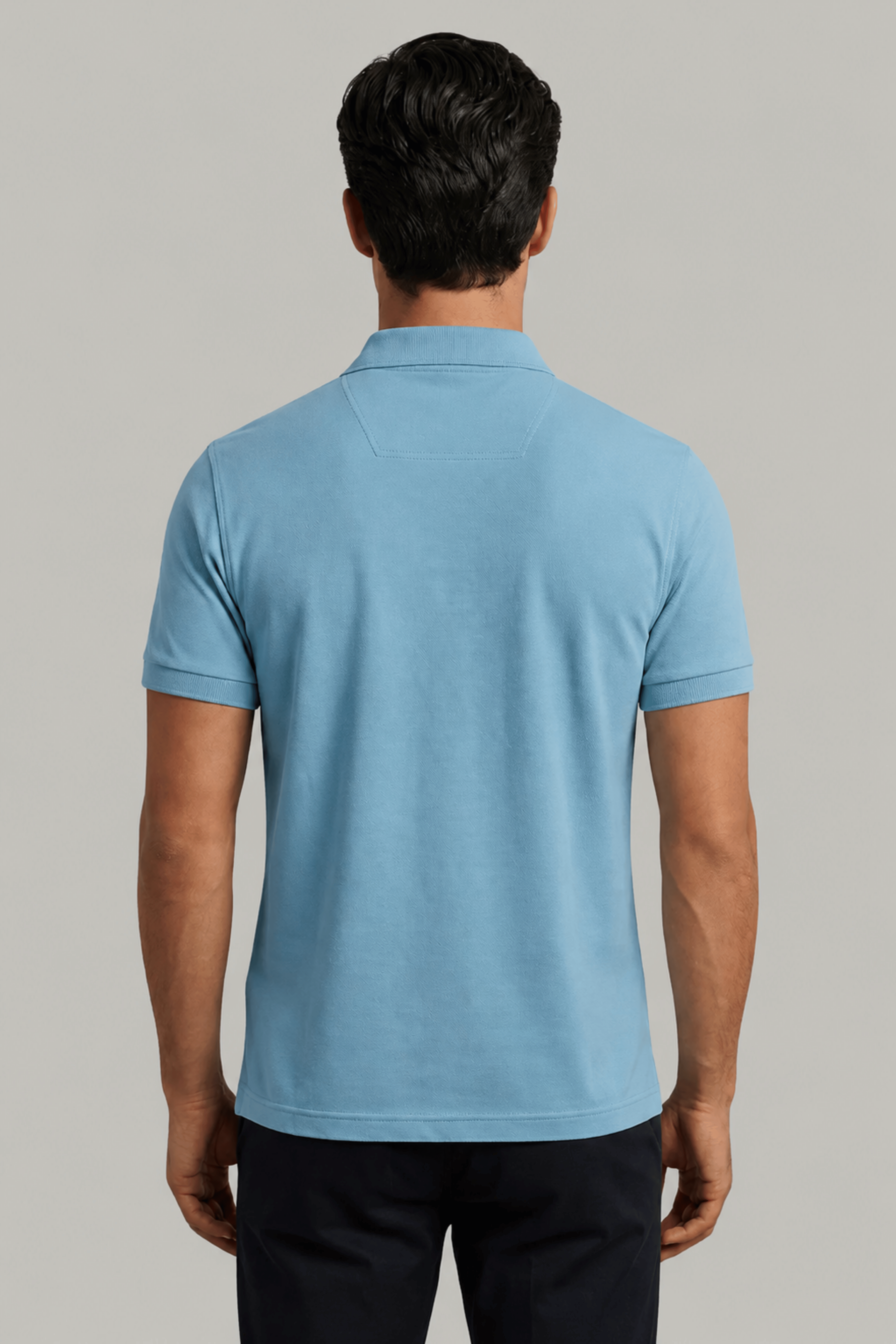 Light Blue Daily Wear Polo T-Shirt