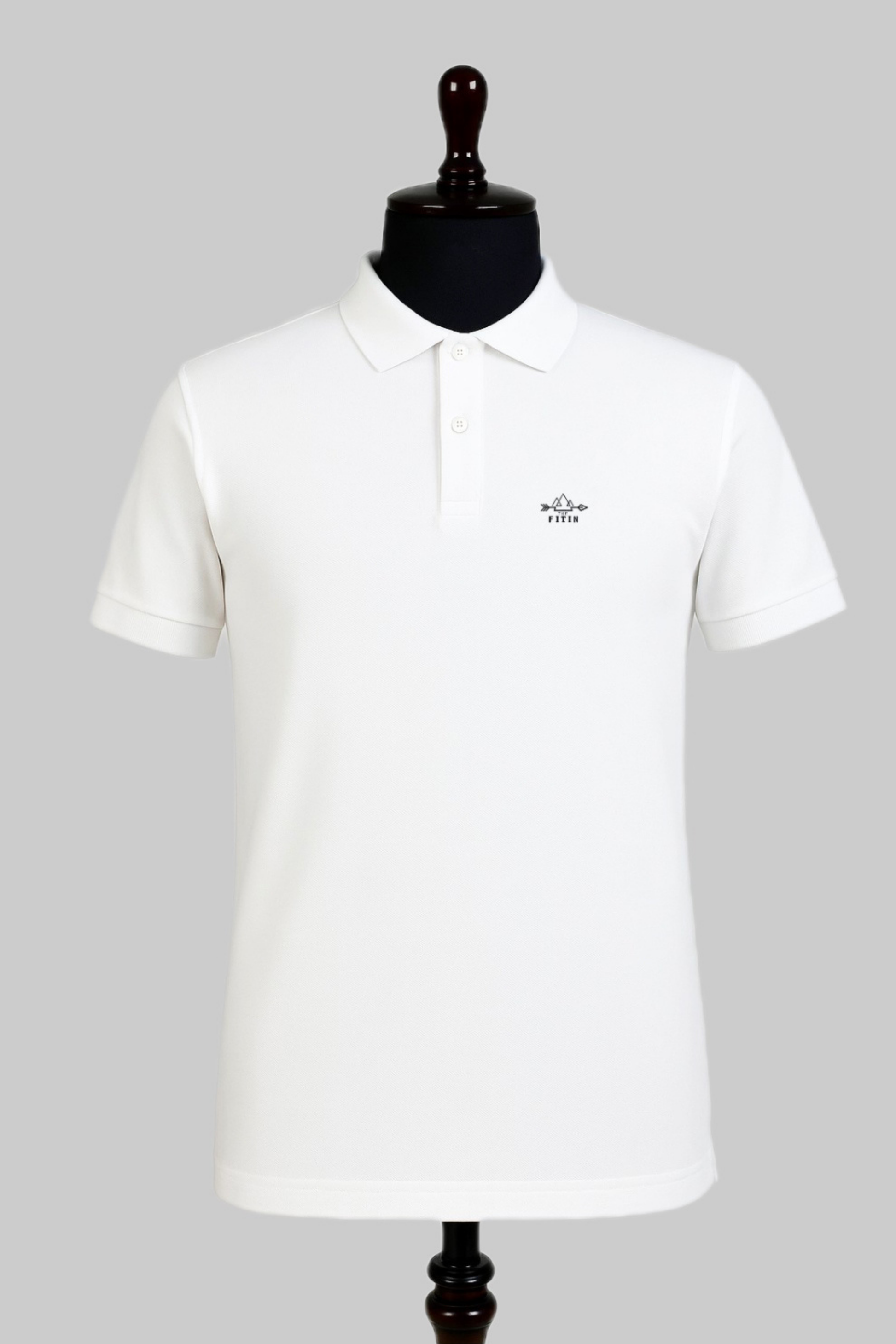 White Cotton Polo T-Shirt