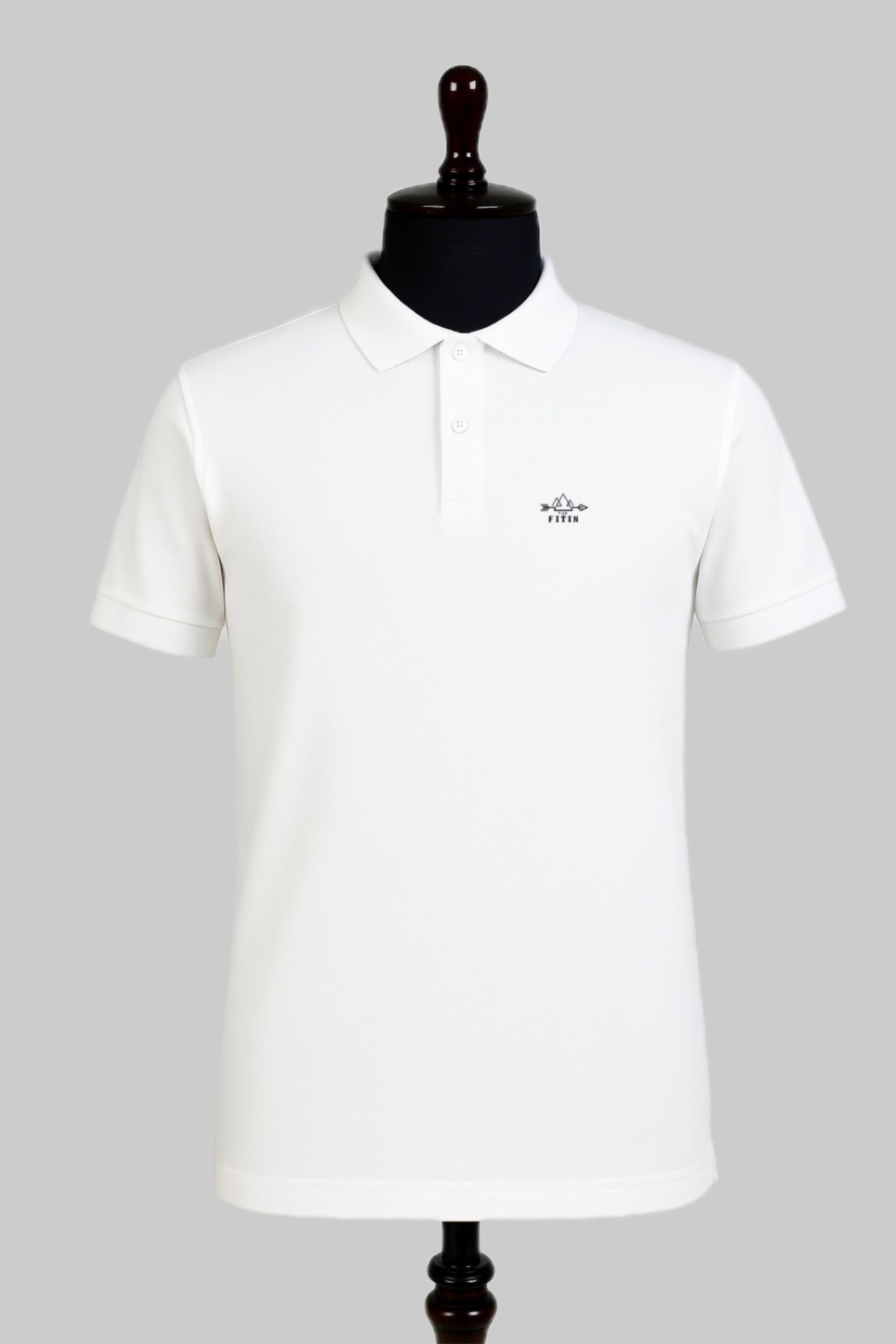 White Cotton Polo T-Shirt